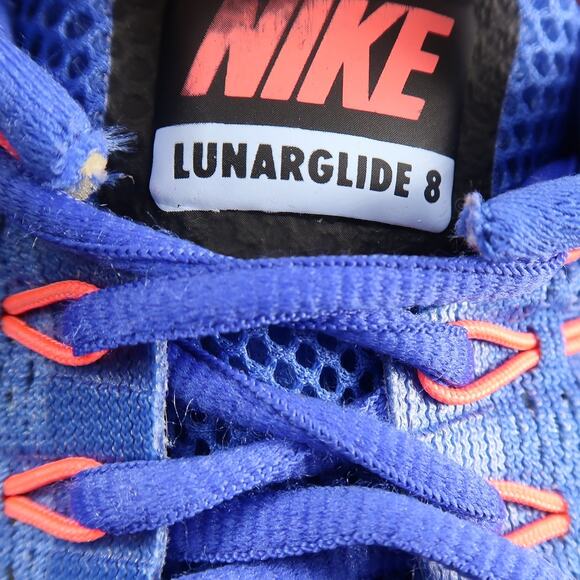 Nike Shoes Womens 8 Athletic Trainers Lunarglide 8 Running Sneaker Sport Blue - Picture 12 of 12